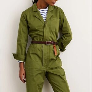 Alex Mill Standard Jumpsuit in Cotton Twill, S in Army Green